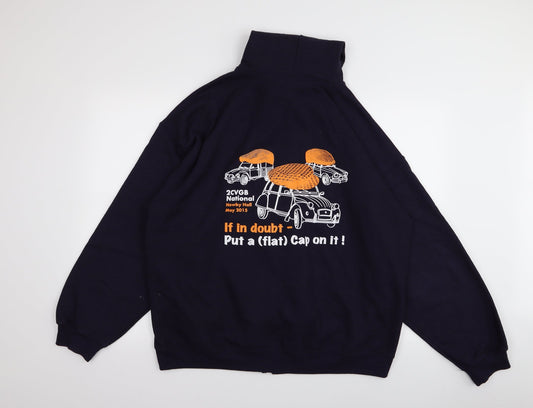 Gildan Mens Purple Pullover Jumper Size XL