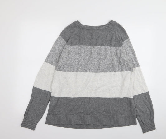 Gap Mens Multicoloured Striped Pullover Jumper Size XL