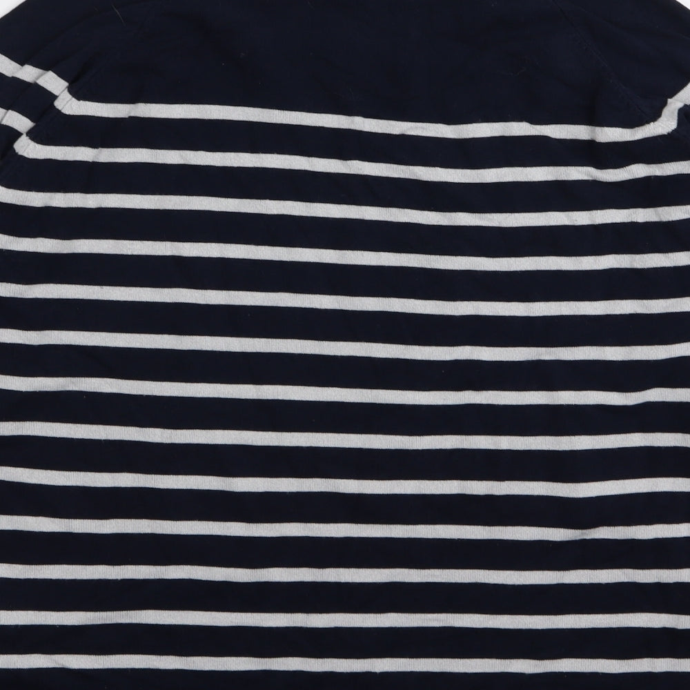 Vertbaudet Womens Blue Striped Pullover Jumper Size 12