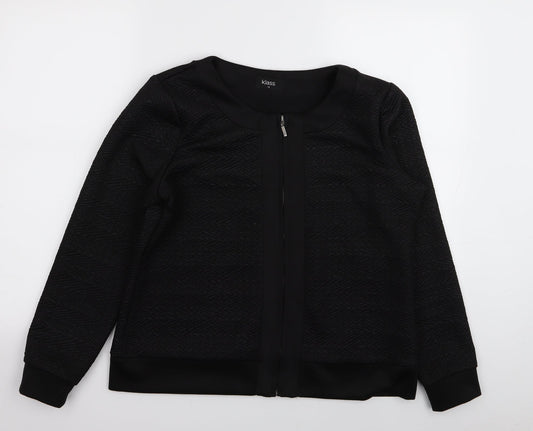 Klass Womens Black Full Zip Jumper Size 14
