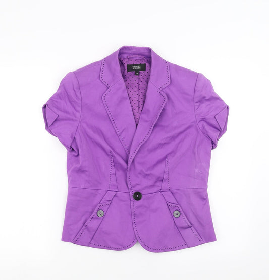 Womens UK Size 12 Marks and Spencer Regular Purple Suit Jacket