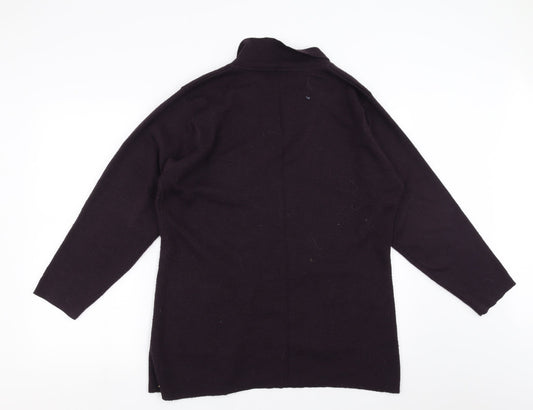 St Bernard Womens Purple Cardigan Jumper Size 14