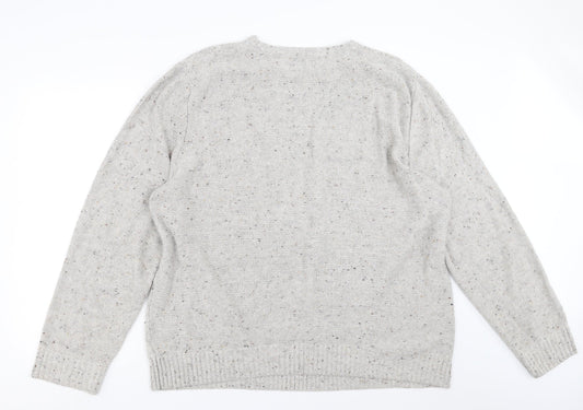 George Mens Grey Pullover Jumper Size XL