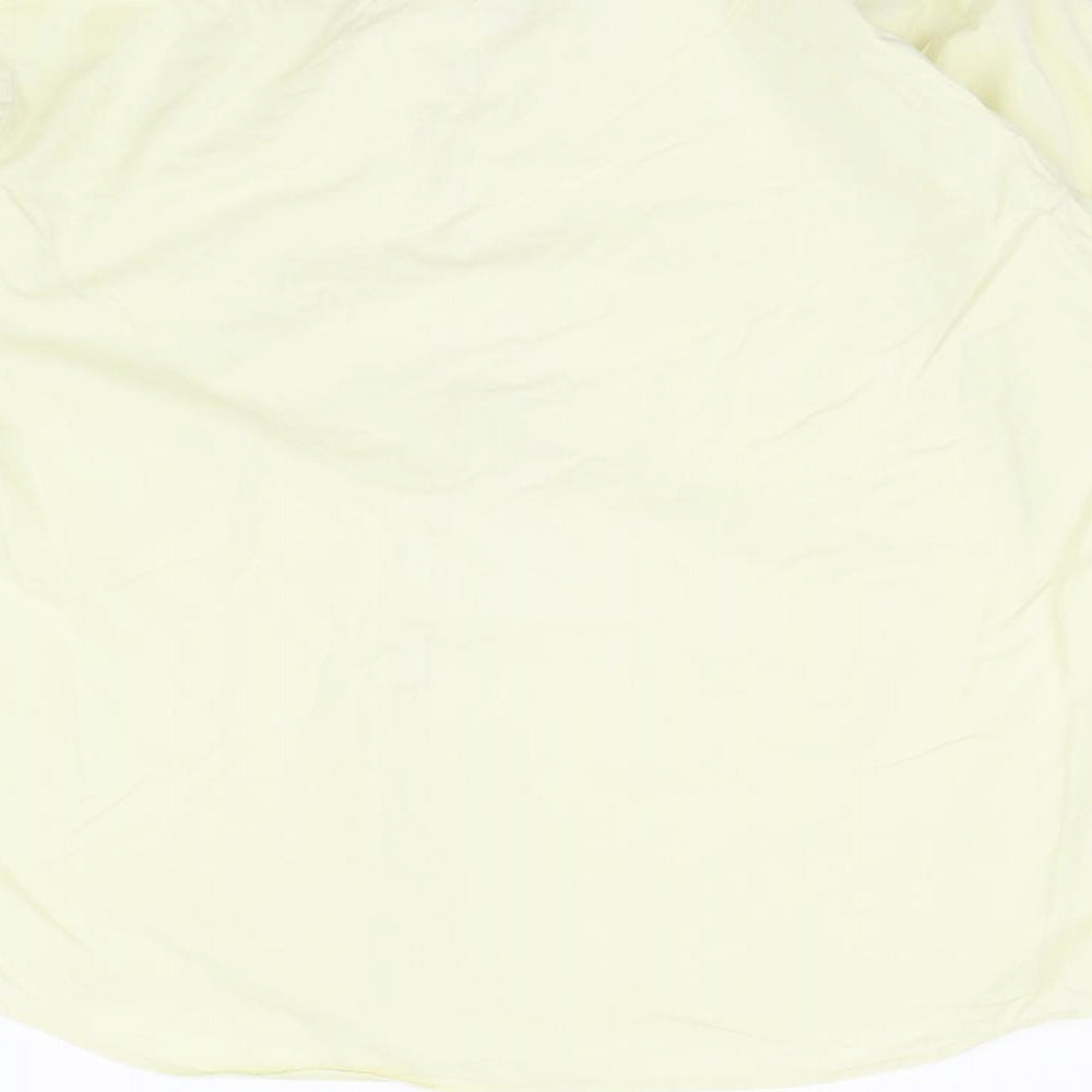 rocola Womens Yellow Basic Button-Up Size L