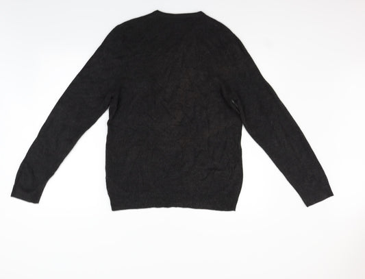 Marks and Spencer Mens Grey Pullover Jumper Size M