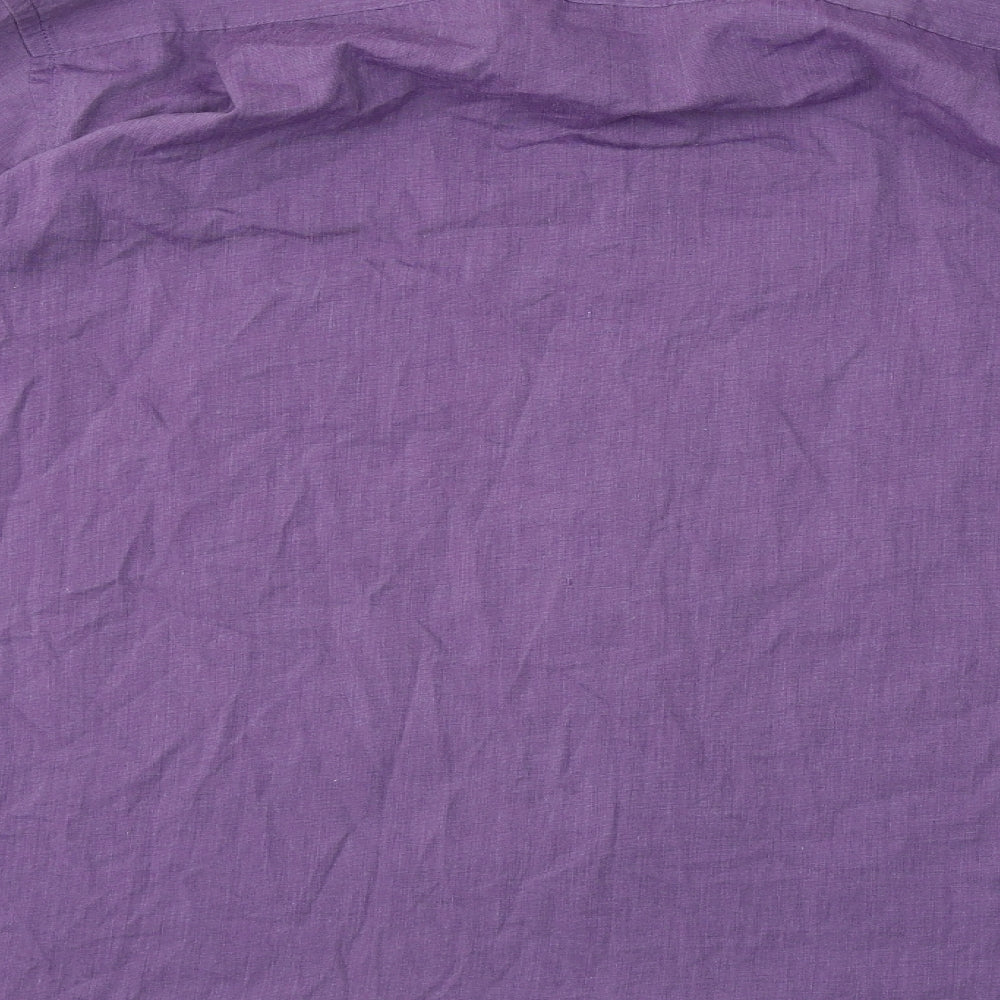 F&F Mens Purple Button-Up Size 16
