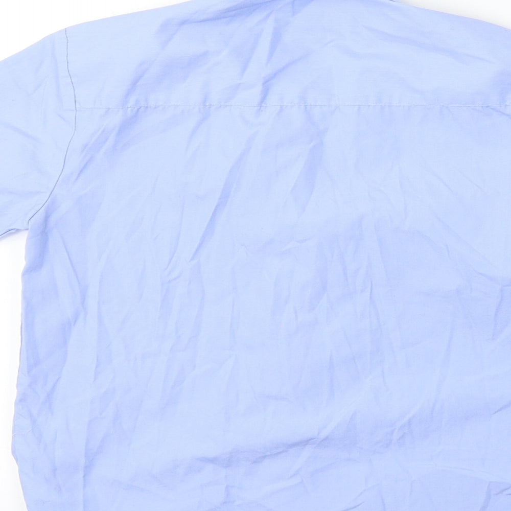 George Boys Blue Basic Button-Up Size 8-9 Years