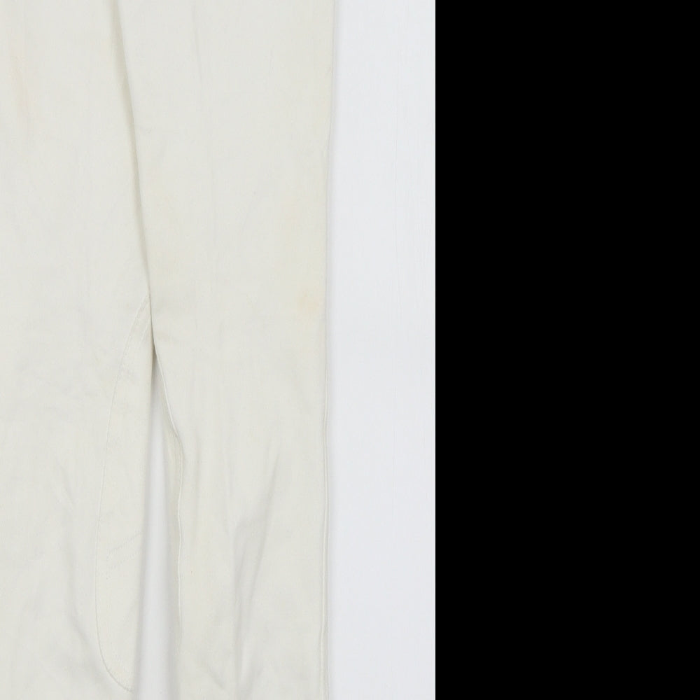 Saddlehuggers Womens White Capri Trousers Size 32 in L28 in - Jodpurs