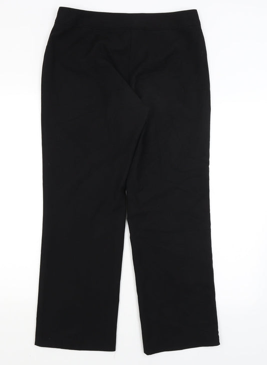 F&F Womens Black Trousers Size 10 L27.5 in