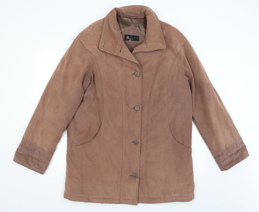 Womens UK Size 14 BHS Brown Overcoat