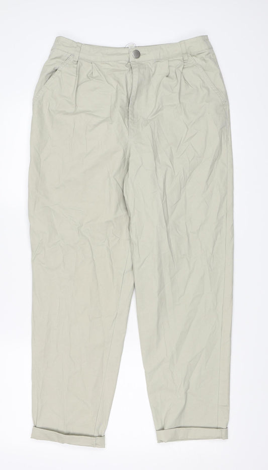 Womens UK Size 12 ASOS Regular Fit Beige Trousers