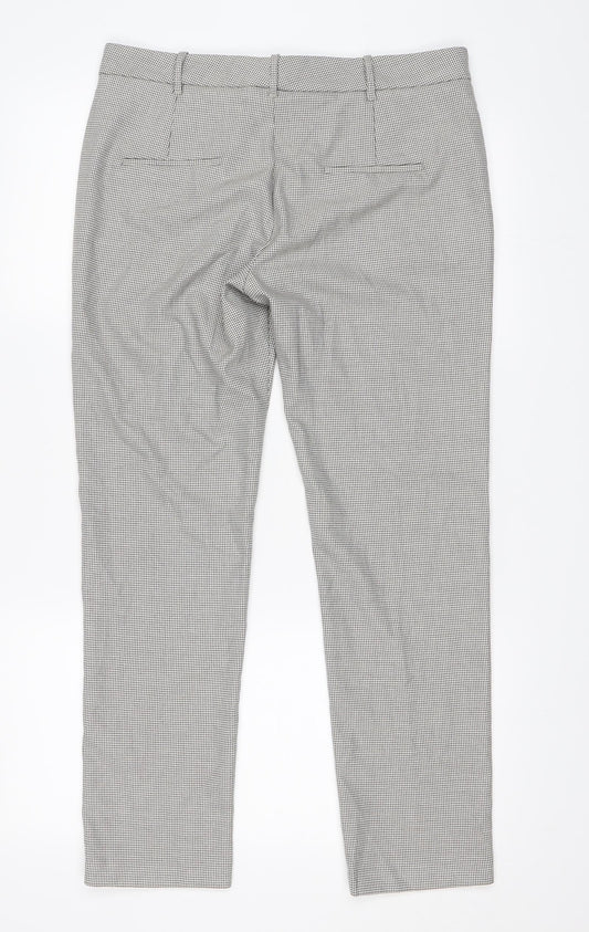 Mango Womens Grey Trousers Size 38 L27 in