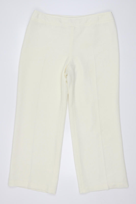 Womens UK Size 16 CC Regular Fit Ivory Trousers