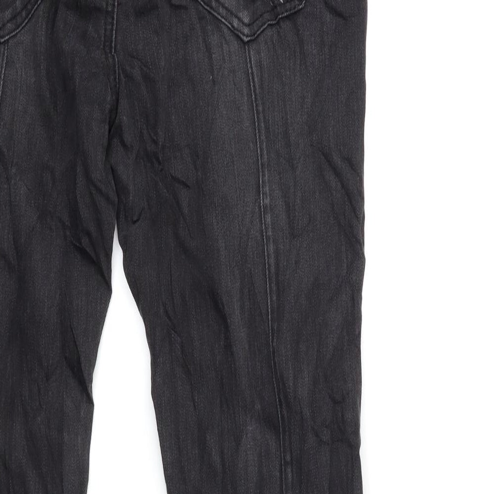 Womens UK Size 12 Preworn Regular Fit Skinny Black Jeans