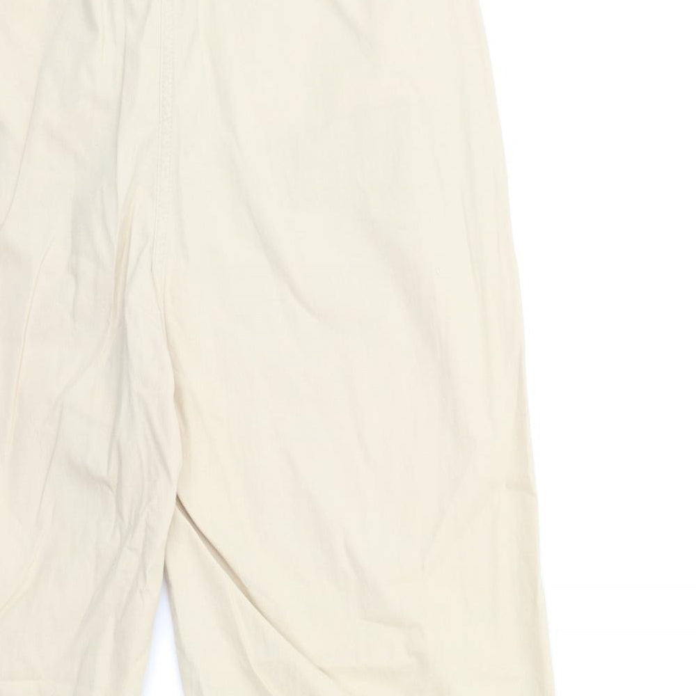 Womens UK Size 14 Marks and Spencer Regular Fit Beige Trousers
