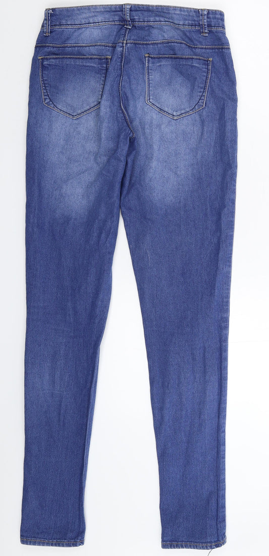 Denim & Co. Womens Blue Denim Skinny Jeans Size 8 L31 in