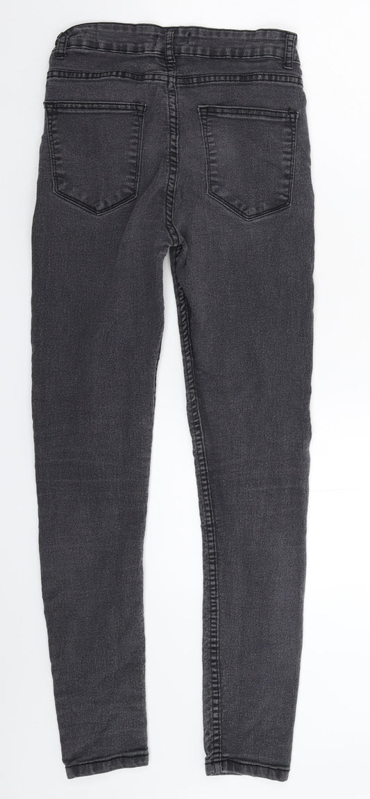 Boohoo Womens Black Denim Skinny Jeans Size 10 L27 in