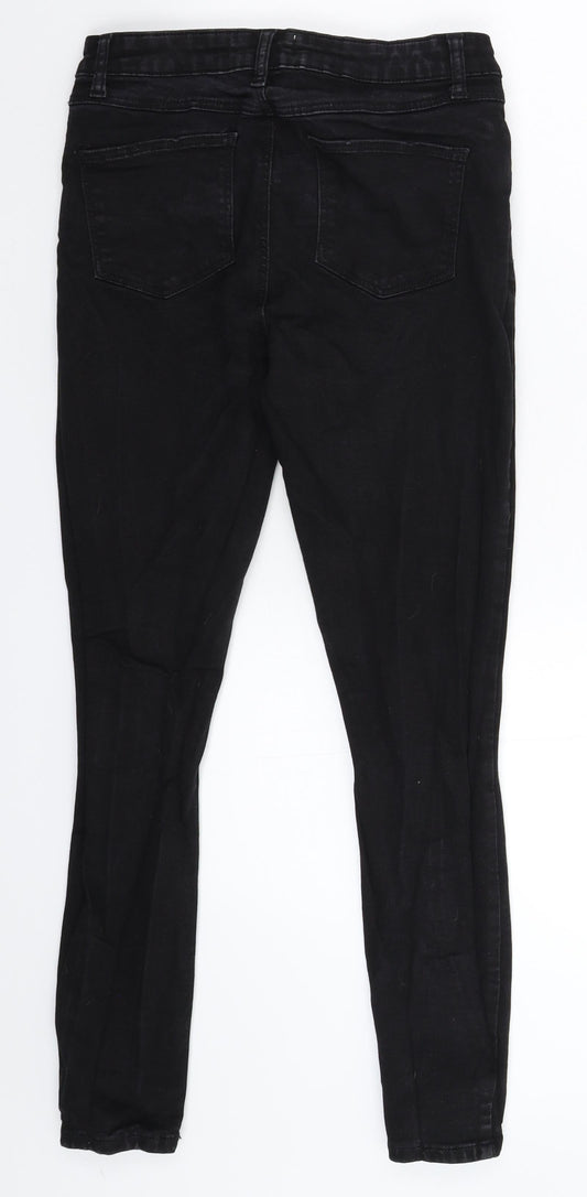 Denim & Co. Womens Black Denim Skinny Jeans Size 12 L26 in