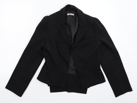 159 Ma Womens Black Jacket Suit Jacket Size L