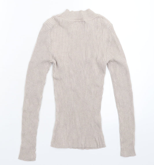 Preworn Womens Grey Knit Pullover Jumper Size S