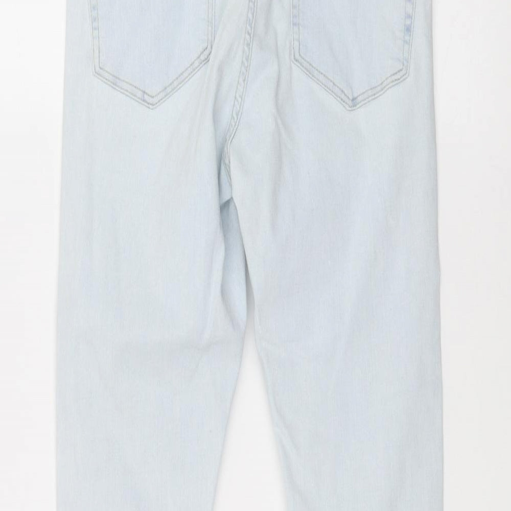 Topshop Womens Blue Denim Straight Jeans Size 28 L26 in