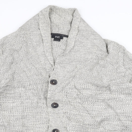 F&F Mens Grey   Jacket Coatigan Size L