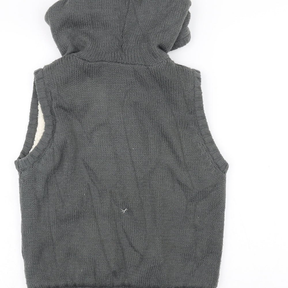 AriZona Womens Grey Knit Jacket Coatigan Size M