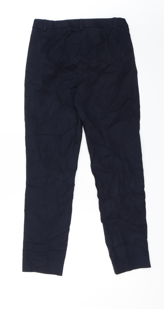 M&S Womens Blue Dress Pants Trousers Size 8 L26 in