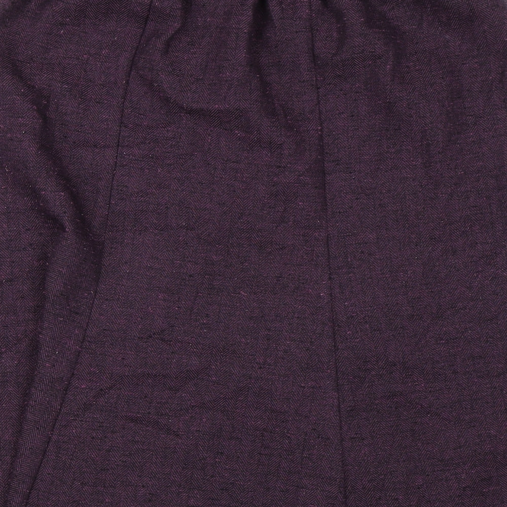 Nicole Lewis Womens Purple A-Line Skirt Size 14