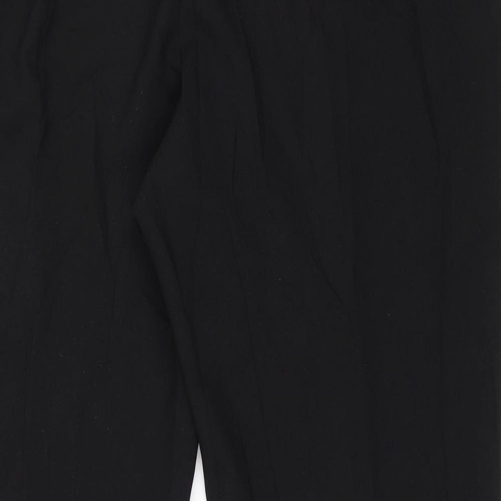 Womens UK Size 18 Preworn Regular Fit Dress Pants Black Trousers