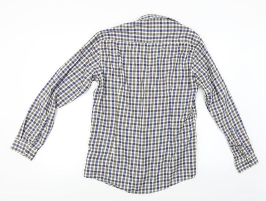 B&W Mens Multicoloured Check Flannel Button-Up Size 15.5