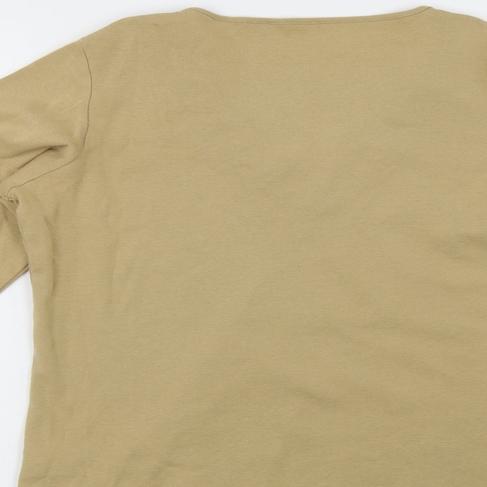 Womens UK Size 18 Preworn Beige Jersey Blouse