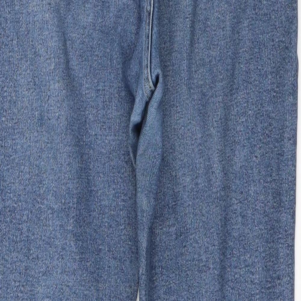 Topshop Womens Blue Denim Straight Jeans Size 30 in L27 in