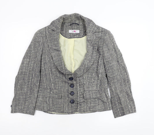 Next Womens Grey Jacket Blazer Size 8