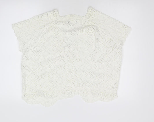 Preworn Womens Ivory Knit Shrug Jumper Size M