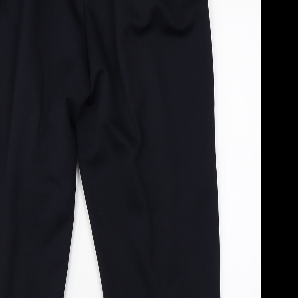 Womens UK Size 16 BM Regular Fit Black Trousers