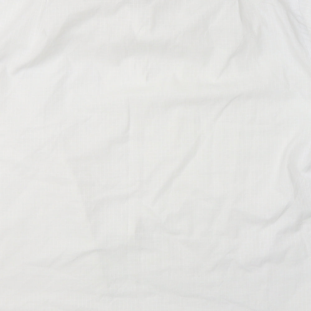 Mens UK Size 40 Marks & Spencer White Button-Up Short Sleeve Casual Shirt