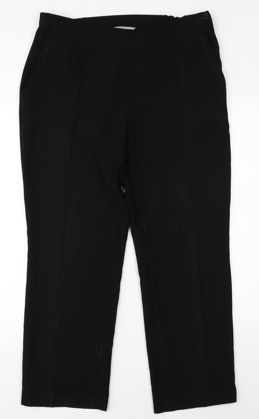 Womens UK Size 14 Marks & Spencer Regular Fit Dress Pants Black Trousers