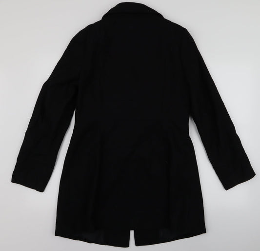 George Womens Black Overcoat Jacket Size M
