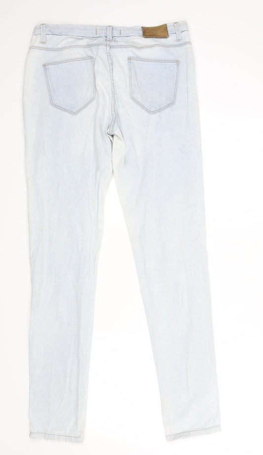 Zara Womens Blue Straight Jeans Size 38 L31 in