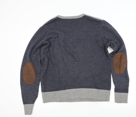 Cedar Wood State Mens Multicoloured Pullover Jumper Size L