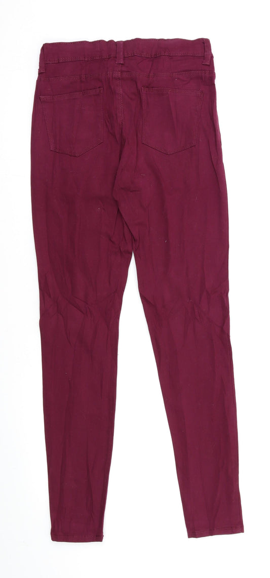 Primark Womens Purple Skinny Jeans Size 8 L28 in
