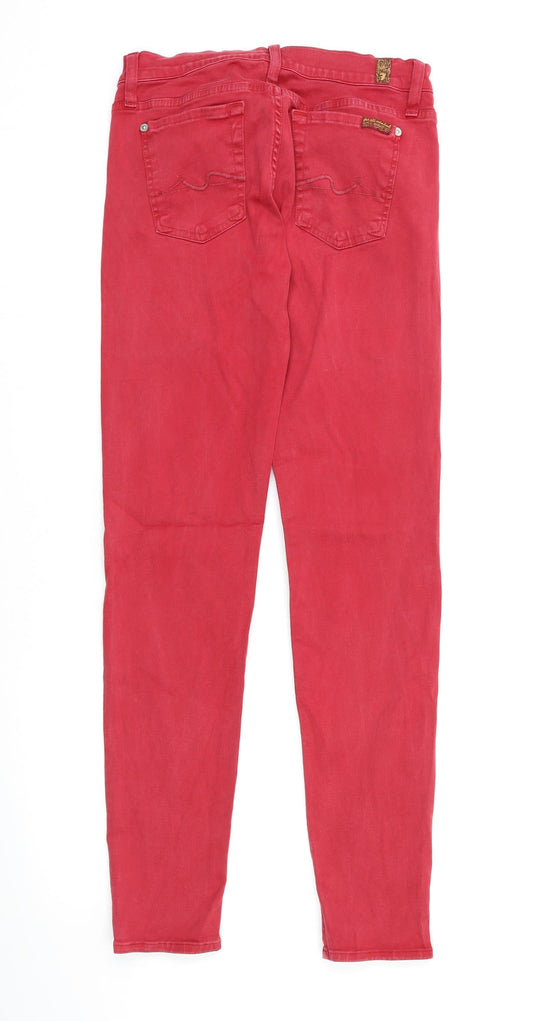 For All Mankind Mens Red Skinny Jeans Size 27 in L29 in