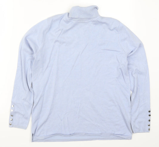 M&Co Womens Blue Pullover Jumper Size 14