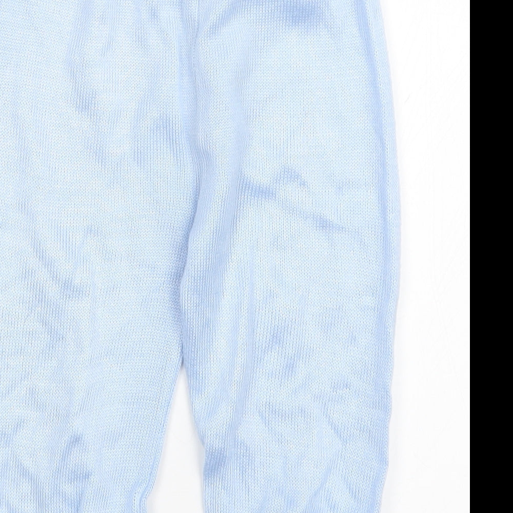 Preworn Boys Blue Knit Jogger Trousers Size 12 Months