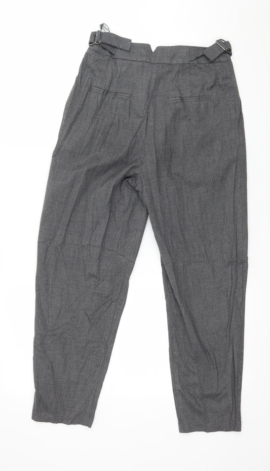 Topshop Womens Grey Trousers Size 6 L25 in