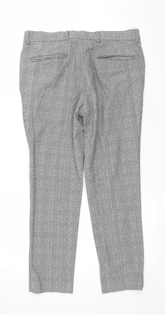 River Island Mens Green Check Trousers Size 30 in L26 in