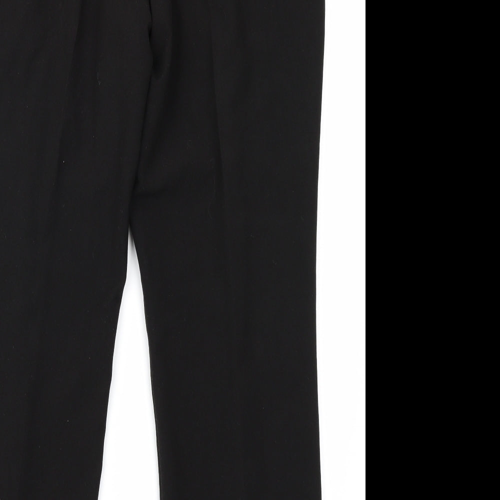 Womens UK Size 14 Classic Regular Fit Black Trousers