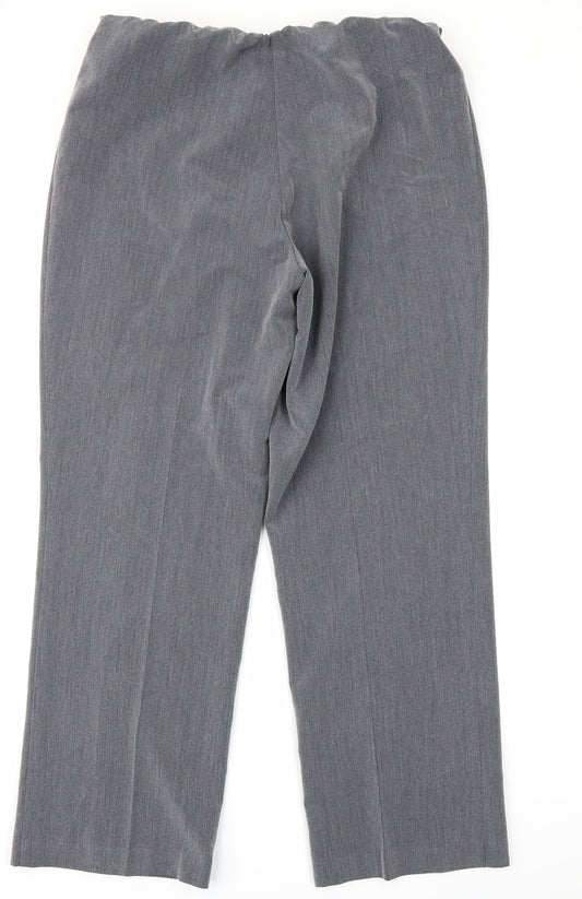 Classic Womens Grey Trousers Size 14 L27 in