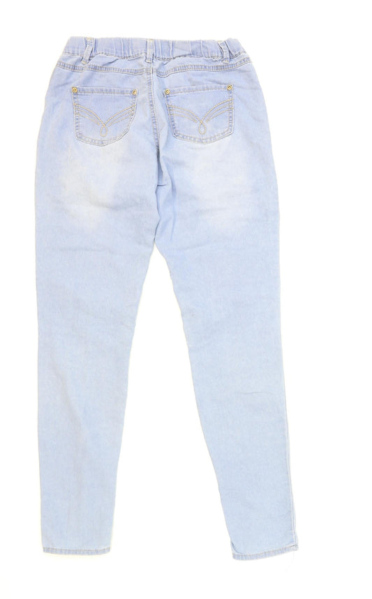 Denim & Co. Womens Blue Denim Jegging Jeans Size 8 L30 in